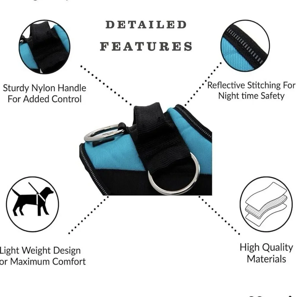SHAWN Co Essential Dog Harness No-Pull w 3 Leash Clips Reflective No Choke XS